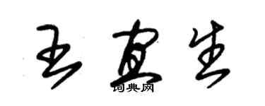 朱錫榮王宜生草書個性簽名怎么寫