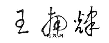 駱恆光王南輝草書個性簽名怎么寫