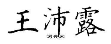 丁謙王沛露楷書個性簽名怎么寫