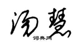 朱錫榮湯慧草書個性簽名怎么寫