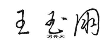 駱恆光王玉朋草書個性簽名怎么寫