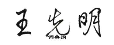 駱恆光王先明行書個性簽名怎么寫