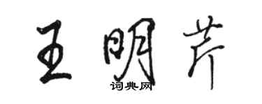 駱恆光王明芹行書個性簽名怎么寫