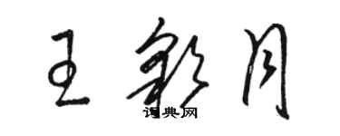 駱恆光王彩月草書個性簽名怎么寫