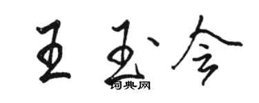 駱恆光王玉會行書個性簽名怎么寫