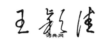 駱恆光王穎佳草書個性簽名怎么寫