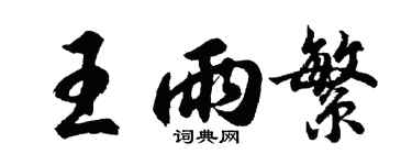 胡問遂王雨繁行書個性簽名怎么寫