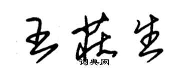 朱錫榮王莊生草書個性簽名怎么寫
