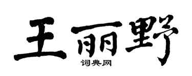 翁闓運王麗野楷書個性簽名怎么寫