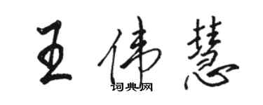 駱恆光王偉慧行書個性簽名怎么寫