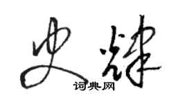 駱恆光史輝草書個性簽名怎么寫