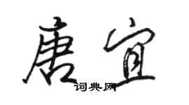 駱恆光唐宜行書個性簽名怎么寫