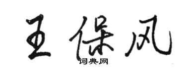 駱恆光王保風行書個性簽名怎么寫