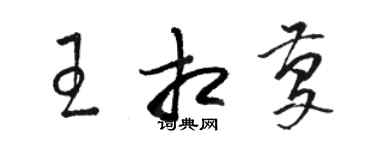 駱恆光王相慶草書個性簽名怎么寫