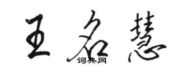 駱恆光王名慧行書個性簽名怎么寫