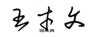 朱錫榮王才文草書個性簽名怎么寫