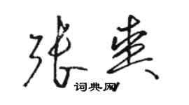 駱恆光張爽草書個性簽名怎么寫