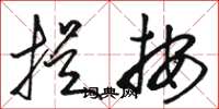 駱恆光提按草書怎么寫