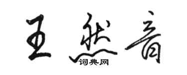 駱恆光王然音行書個性簽名怎么寫