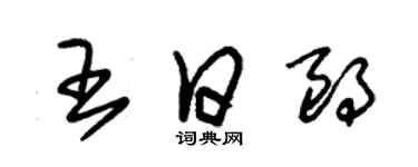 朱錫榮王日朗草書個性簽名怎么寫