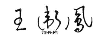 駱恆光王衛鳳草書個性簽名怎么寫