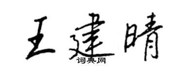 王正良王建晴行書個性簽名怎么寫