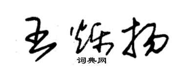 朱錫榮王爍揚草書個性簽名怎么寫