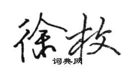 駱恆光徐枚行書個性簽名怎么寫