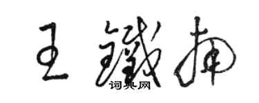 駱恆光王鐵南草書個性簽名怎么寫