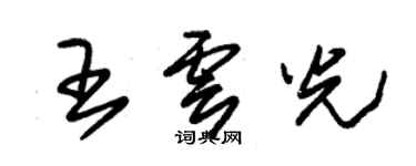 朱錫榮王雲光草書個性簽名怎么寫