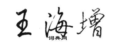 駱恆光王海增行書個性簽名怎么寫