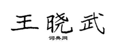 袁強王曉武楷書個性簽名怎么寫