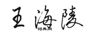 駱恆光王海陵行書個性簽名怎么寫