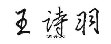 駱恆光王詩羽行書個性簽名怎么寫