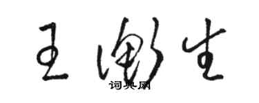 駱恆光王衡生草書個性簽名怎么寫