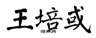 翁闓運王培或楷書個性簽名怎么寫