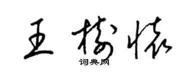 梁錦英王樹懷草書個性簽名怎么寫