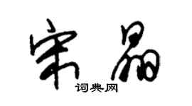 朱錫榮宋晶草書個性簽名怎么寫