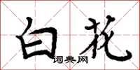 周炳元白花楷書怎么寫