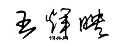 朱錫榮王輝映草書個性簽名怎么寫