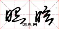 朱錫榮瞑眩草書怎么寫