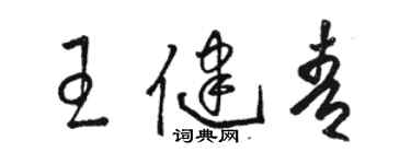 駱恆光王健青草書個性簽名怎么寫