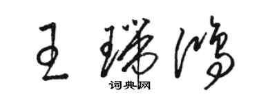 駱恆光王瑞鴻草書個性簽名怎么寫