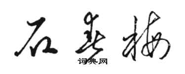 駱恆光石春梅草書個性簽名怎么寫