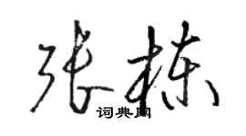 駱恆光張棟草書個性簽名怎么寫