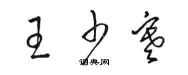 駱恆光王少寒草書個性簽名怎么寫