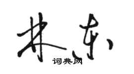 駱恆光林東草書個性簽名怎么寫