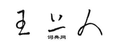 駱恆光王上人草書個性簽名怎么寫