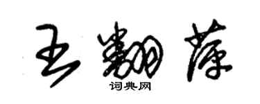 朱錫榮王翻萍草書個性簽名怎么寫