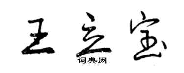 曾慶福王立寶行書個性簽名怎么寫